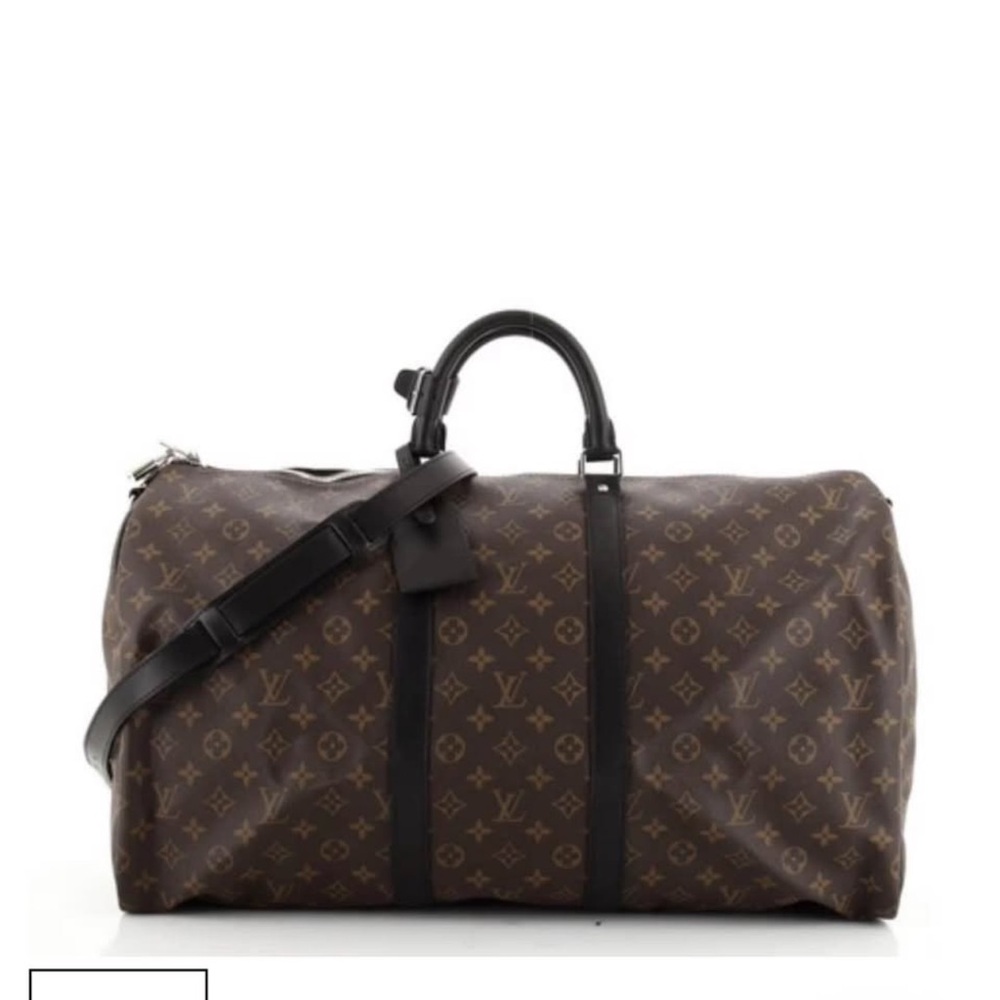 LV Brown and Black Duffel Bag